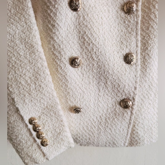 NWT Ann Taylor Tweed Double Breasted Peacoat Blazer XS - Picture 9 of 9